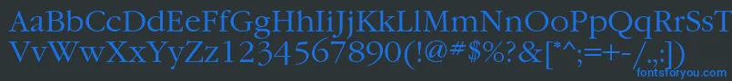 GaramondcttNormal Font – Blue Fonts on Black Background