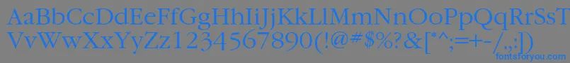 GaramondcttNormal Font – Blue Fonts on Gray Background