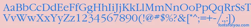 GaramondcttNormal Font – Blue Fonts on Pink Background