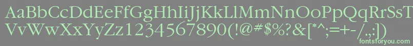 GaramondcttNormal Font – Green Fonts on Gray Background