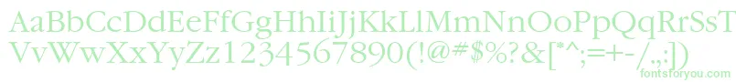 GaramondcttNormal Font – Green Fonts on White Background