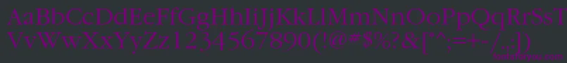 GaramondcttNormal Font – Purple Fonts on Black Background