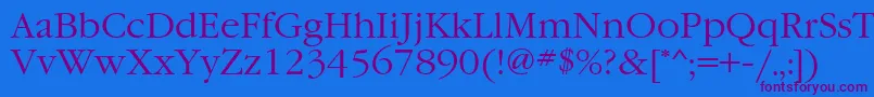 GaramondcttNormal Font – Purple Fonts on Blue Background