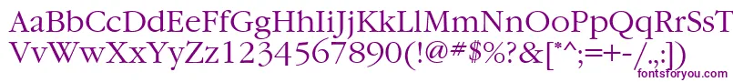 GaramondcttNormal Font – Purple Fonts on White Background