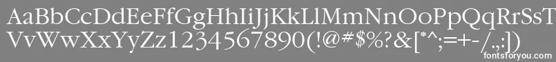 GaramondcttNormal Font – White Fonts on Gray Background