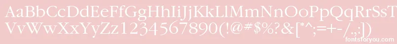 GaramondcttNormal Font – White Fonts on Pink Background