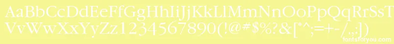 GaramondcttNormal Font – White Fonts on Yellow Background