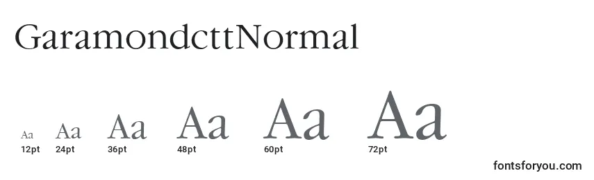 Размеры шрифта GaramondcttNormal