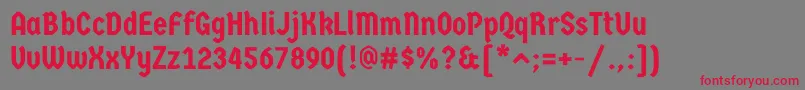 GermaniaoneRegular Font – Red Fonts on Gray Background