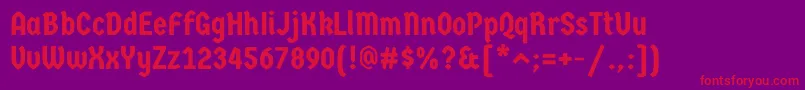 GermaniaoneRegular Font – Red Fonts on Purple Background