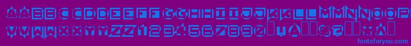 AntimatterKg Font – Blue Fonts on Purple Background