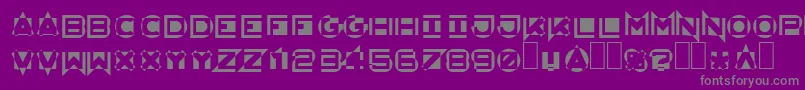 フォントAntimatterKg – 紫の背景に灰色の文字