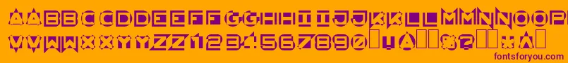 AntimatterKg Font – Purple Fonts on Orange Background