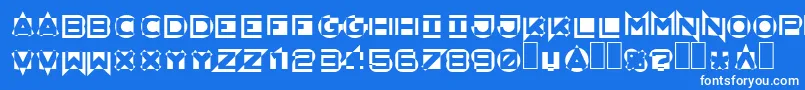 フォントAntimatterKg – 青い背景に白い文字