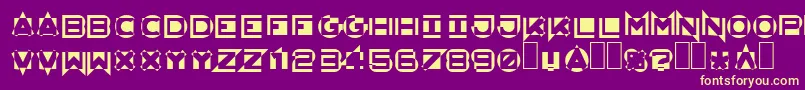 AntimatterKg Font – Yellow Fonts on Purple Background