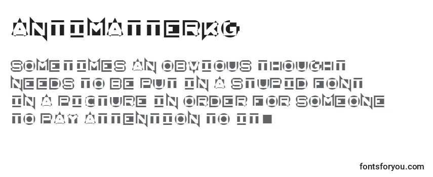 Обзор шрифта AntimatterKg