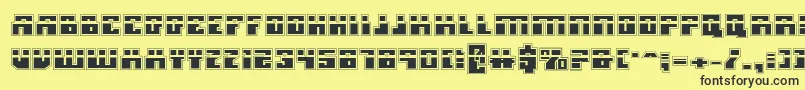 MicronianLaserAcademy Font – Black Fonts on Yellow Background