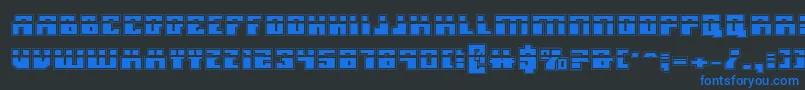 MicronianLaserAcademy Font – Blue Fonts on Black Background