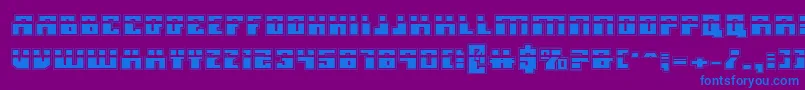 MicronianLaserAcademy Font – Blue Fonts on Purple Background