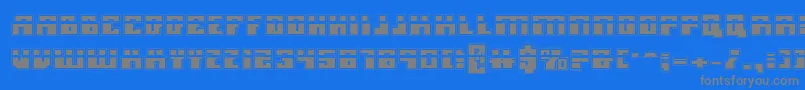 MicronianLaserAcademy Font – Gray Fonts on Blue Background