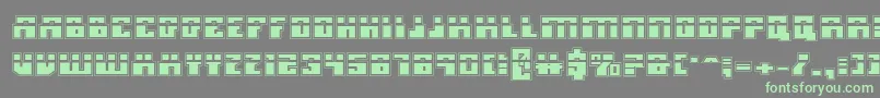 MicronianLaserAcademy-Schriftart – Grüne Schriften auf grauem Hintergrund