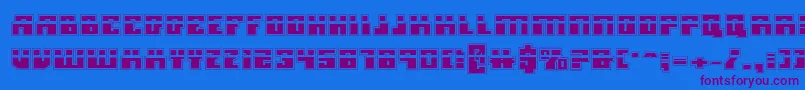 MicronianLaserAcademy Font – Purple Fonts on Blue Background