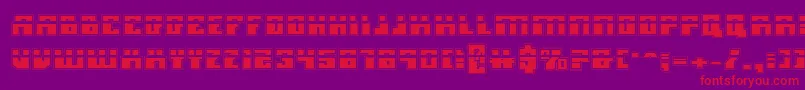 MicronianLaserAcademy Font – Red Fonts on Purple Background