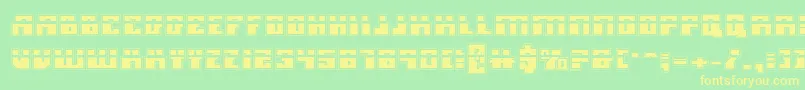 MicronianLaserAcademy Font – Yellow Fonts on Green Background