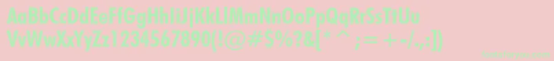 VanielBd Font – Green Fonts on Pink Background