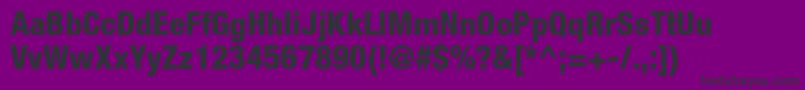 HelveticaneueltstdHvcn-Schriftart – Schwarze Schriften auf violettem Hintergrund
