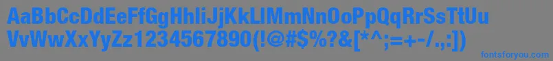 HelveticaneueltstdHvcn Font – Blue Fonts on Gray Background