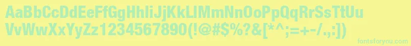 More about HelveticaneueltstdHvcn Font HelveticaneueltstdHvcn Font – Green Fonts on Yellow Background