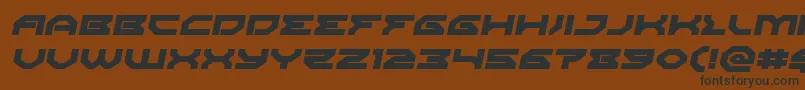 Xenodemonexpandital-Schriftart – Schwarze Schriften auf braunem Hintergrund