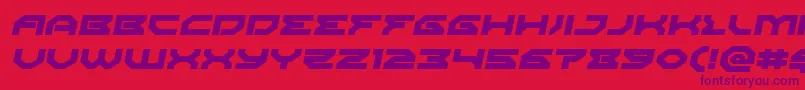 Police Xenodemonexpandital – polices violettes sur fond rouge
