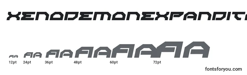 Xenodemonexpandital Font Sizes