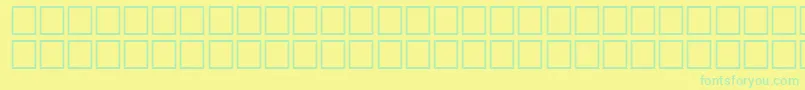 Police AidanRegular – polices vertes sur fond jaune