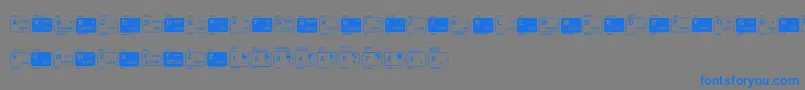 ZxspeckbSolid Font – Blue Fonts on Gray Background