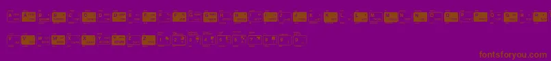 Fonte ZxspeckbSolid – fontes marrons em um fundo roxo