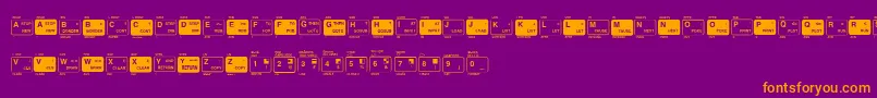 ZxspeckbSolid Font – Orange Fonts on Purple Background