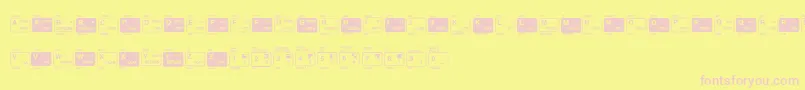 ZxspeckbSolid Font – Pink Fonts on Yellow Background