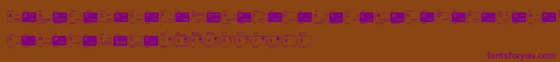 ZxspeckbSolid Font – Purple Fonts on Brown Background