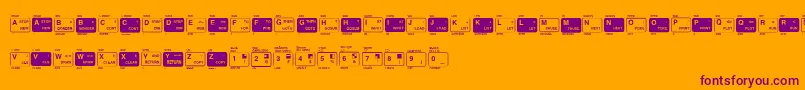 ZxspeckbSolid Font – Purple Fonts on Orange Background