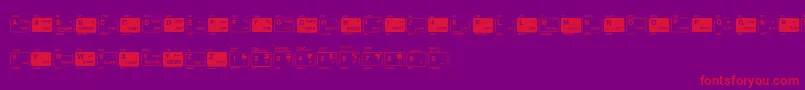 fuente ZxspeckbSolid – Fuentes Rojas Sobre Fondo Morado