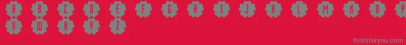 Pickledpansies Font – Gray Fonts on Red Background