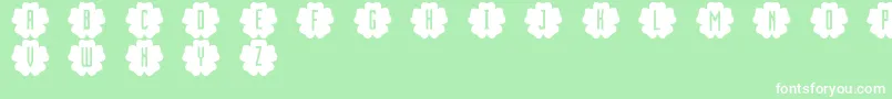Lisätietoja Pickledpansies-fontista Pickledpansies-fontti – valkoiset fontit vihreällä taustalla