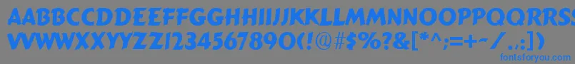 SignboardRegular Font – Blue Fonts on Gray Background