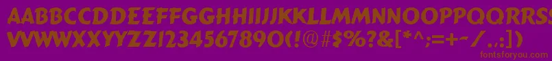 SignboardRegular Font – Brown Fonts on Purple Background