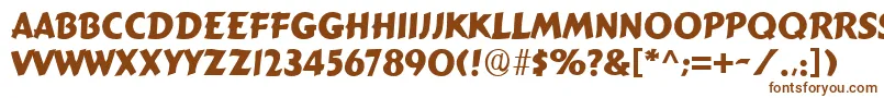 Шрифт SignboardRegular – коричневые шрифты на белом фоне