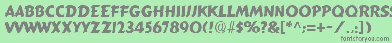 SignboardRegular Font – Gray Fonts on Green Background