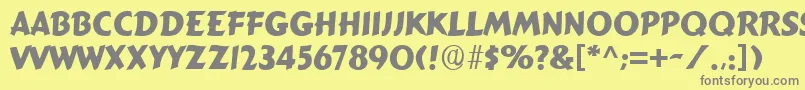 Шрифт SignboardRegular – серые шрифты на жёлтом фоне
